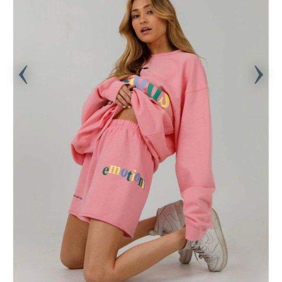 Mayfair Group Pink Sweat Shorts - Picture 2 of 5